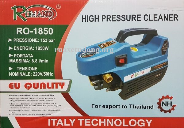 Máy xịt rửa Romano 1850 sở hữu nhiều ưu điểm vượt trội model-may-rua-xe-romano-1850