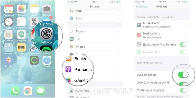 Cách cài đặt podcast trên iphone