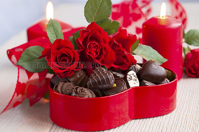 Chocolate và hoa hồng là thứ không thể thiếu trong ngày Valentine đỏ