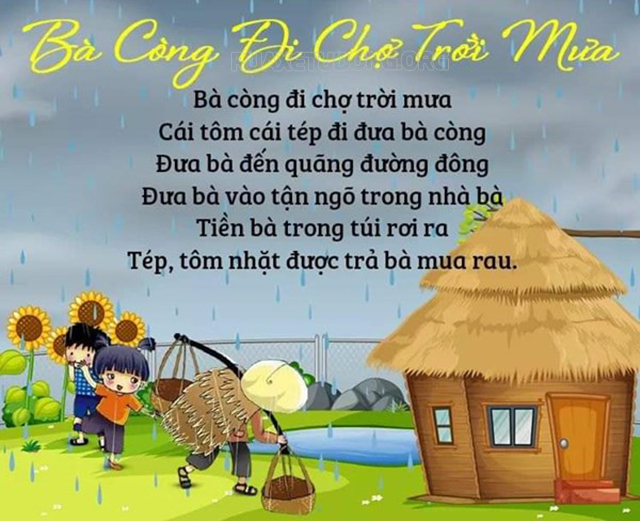 Bài đồng dao Bà Còng Đi Chợ Trời Mưa