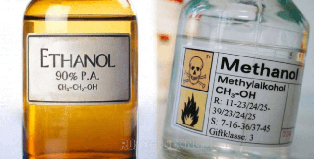 Sự khác nhau giữa ethanol và methanol